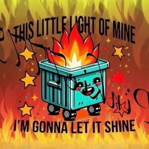 Flaming Dumpster Fire 20oz tumbler